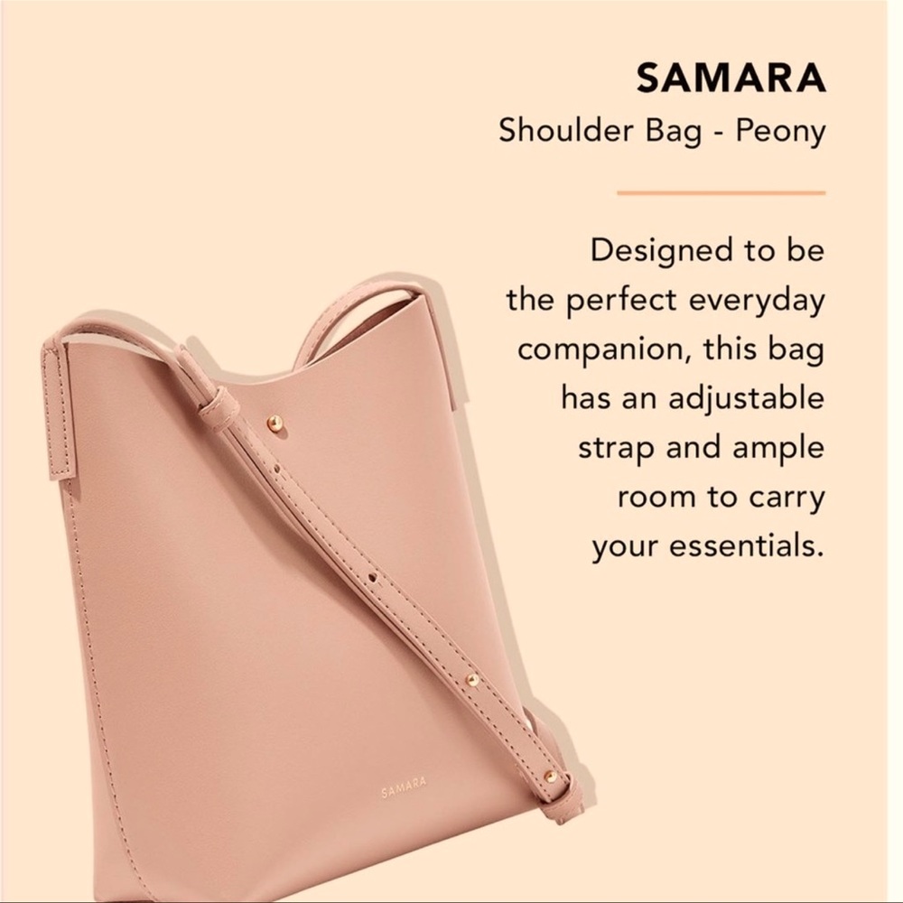 Samara shoulder bag crossbody pink PEONY medium NIB New Fab Fit Tun